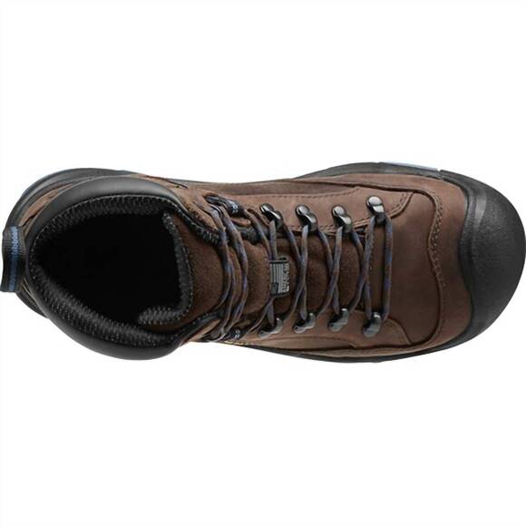 NEW KEEN men\'s braddock mid al waterproof steel toe work boots in bison/ensign b main image 5
